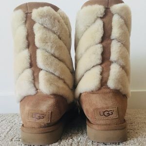 UGG Australia Chevron Tania fur boots